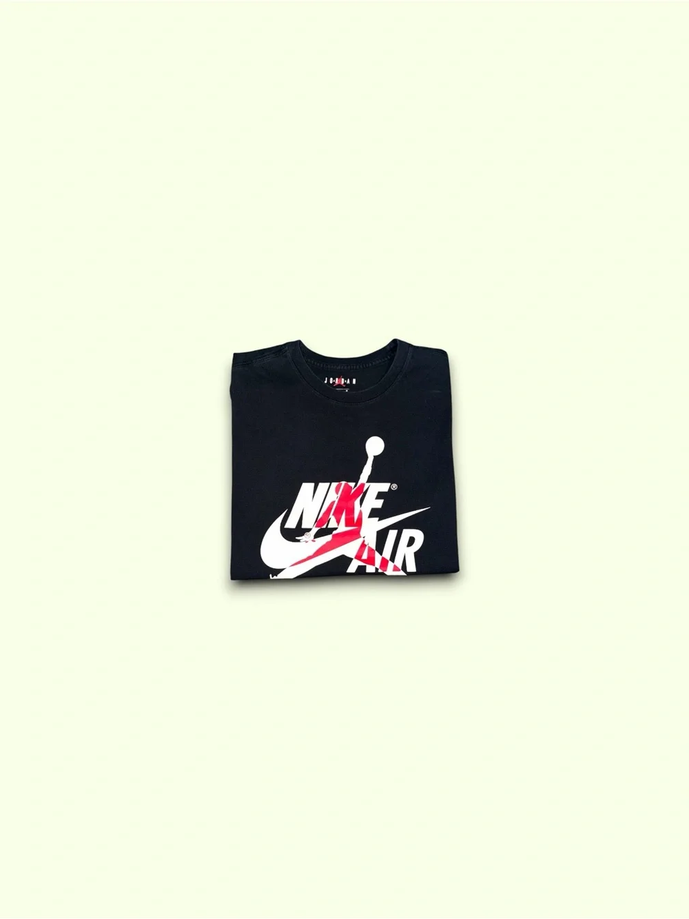 Nike Air Jordan Classic Logo T-Shirt Black Medium Red White Basketball Jumpman